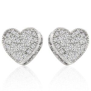 Heart Earrings Made with Swarovski Crystals